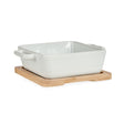 Square Tray With Bamboo Base 300ml
