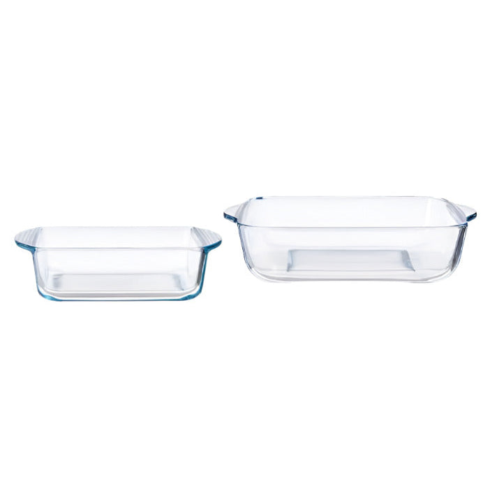 Square Trays Borcam Set of 2pcs 1040ml & 1950ml