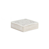 Square White Wooden Box