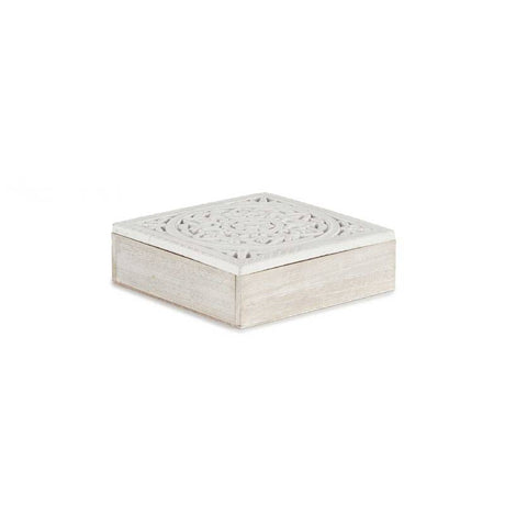 Square White Wooden Box