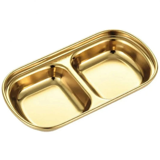 2-Division Stainless Steel Dip Bowl Gold