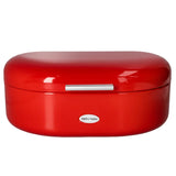 Stainless Steel Bread Box Red 33cm 