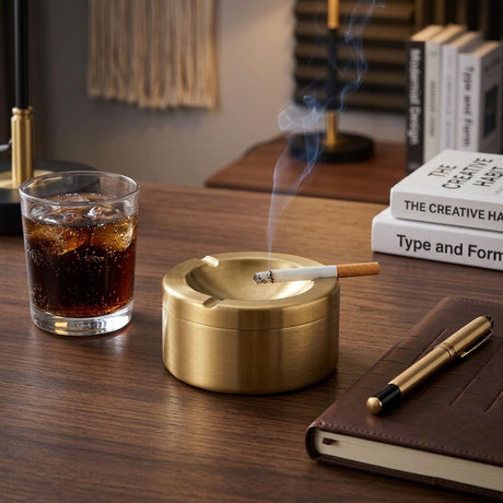 Stainless Steel Ashtray Gold