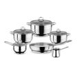 Stainless Steel Cookware Set 12pcs Silver