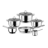 Stainless Steel Cookware Set 12pcs Silver