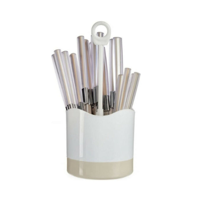 Stainless Steel Cutlery Set 16pcs Cream