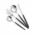 Stainless Steel Cutlery Set 8pcs Black & White
