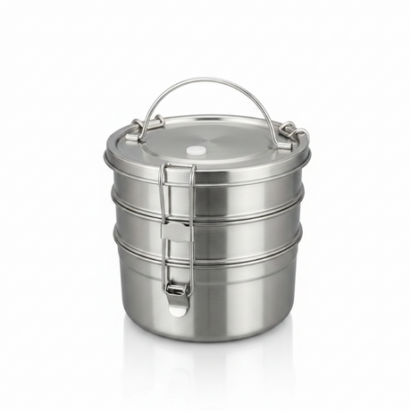 Stainless Steel Lunch Box 2300ml Silver