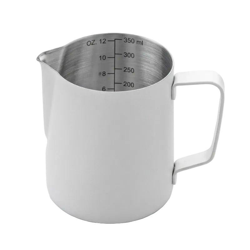 Stainless Steel Milk Frothing Jug White 350ml