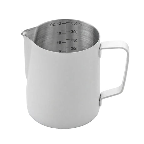Stainless Steel Milk Frothing Jug White 350ml