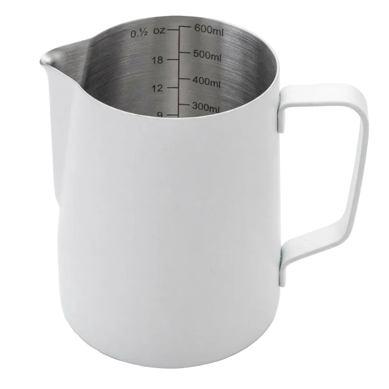 Stainless Steel Milk Frothing Jug White 600ml