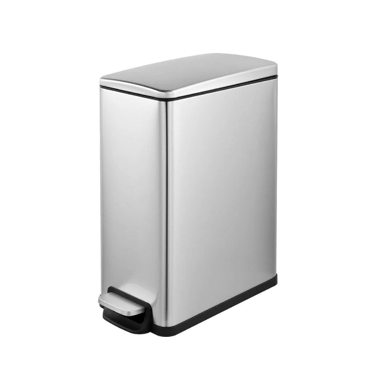 Stainless Steel Rectangular Step-on Trash Can 20L