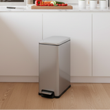Stainless Steel Rectangular Step-on Trash Can 20L