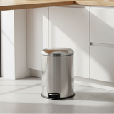 Stainless Steel Step Pedal Dust Bin 30L Silver