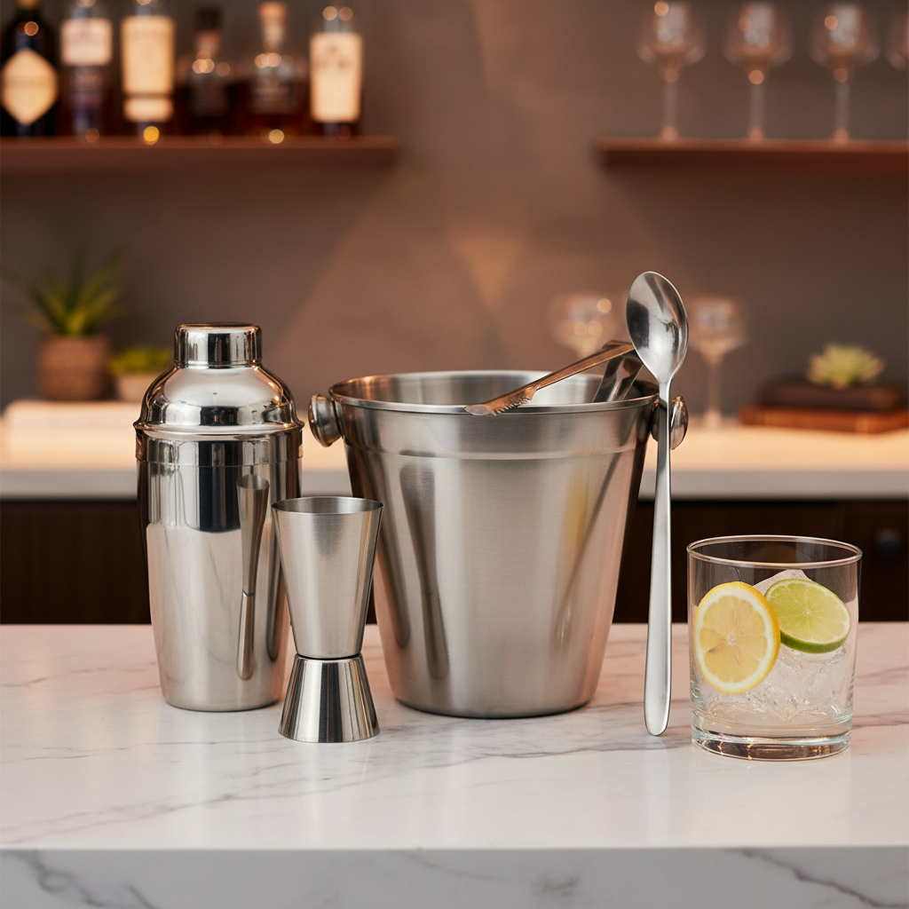 Stainless Steel tail Shaker Bar Set