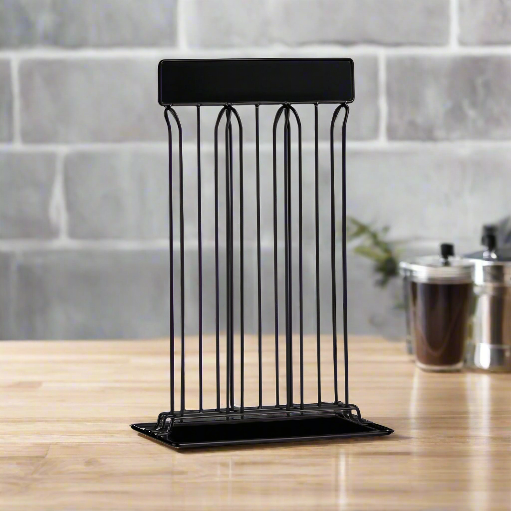 Steel Coffee Capsule Holder 36 Capsules Black Large