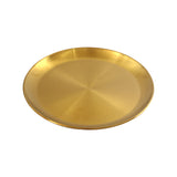 Steel Dinner Serving Plate Gold 22cm
