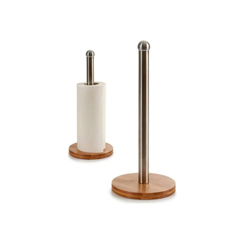 Steel and Bamboo Roll Holder Orbed Small