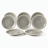 Stoneware Dessert Serving Plate 6pcs Grey 19cm