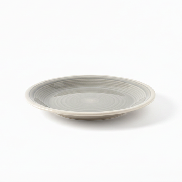 Stoneware Dessert Serving Plate Grey 19cm