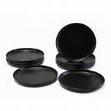 Stoneware Dessert Serving Plate Black 19cm (Set of 6)