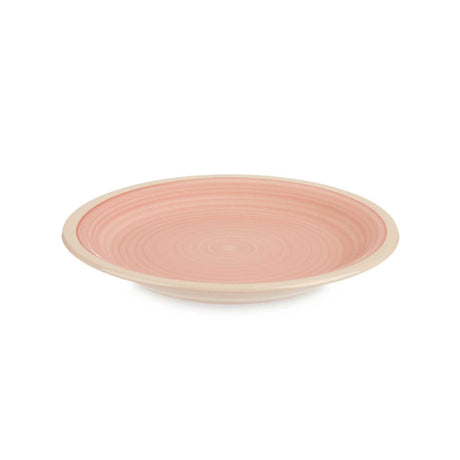 Stoneware Dessert Serving Plate Pink 19cm