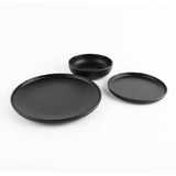 Stoneware Dinner Set 18pcs Black