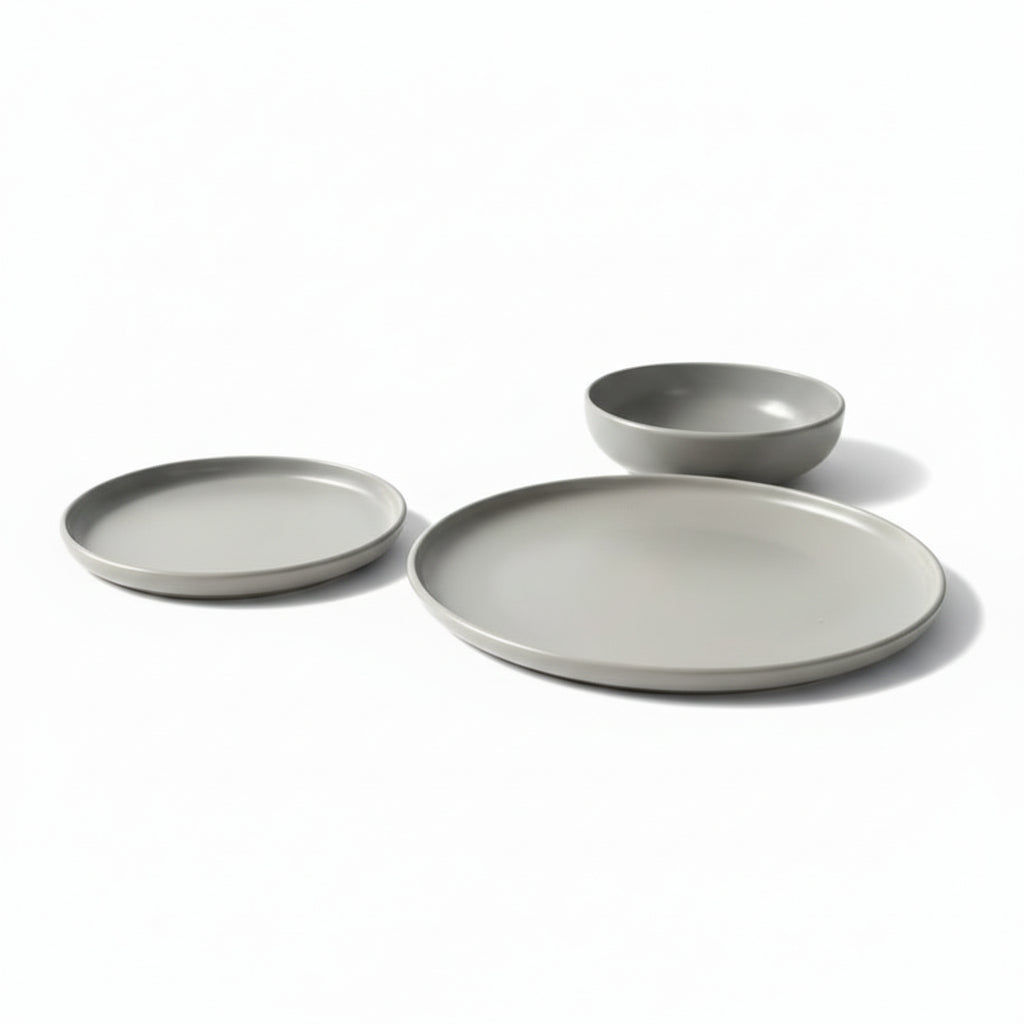 Stoneware Dinner Set 18pcs Dark Grey