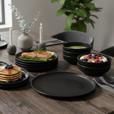 Stoneware Dinner Set 18pcs Black