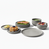 Stoneware Dinner Set 18pcs Dark Grey