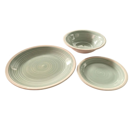 Stoneware Dinner Set 18pcs Green