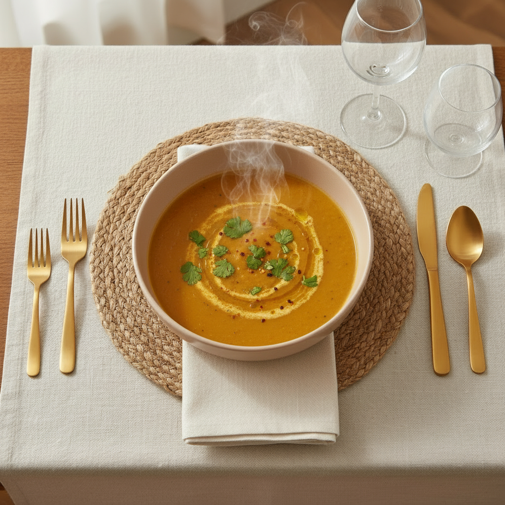 Stoneware Soup Plate Beige 18cm