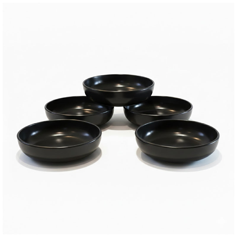 Stoneware Soup Serving Bowl Black 18.5cm (Set of 6)
