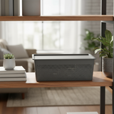 Storage Basket 12L With Lid Set Bohol Anthracite Grey