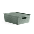 Storage Basket 12L With Lid Set Bohol Sage Green