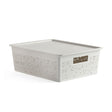 Storage Basket 12L With Lid Set Bohol Sky White