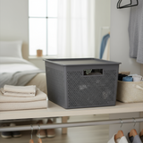 Storage Basket 20L With Lid Set Bohol Anthracite Grey