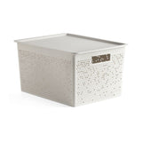 Storage Basket 20L With Lid Set Bohol Sky White