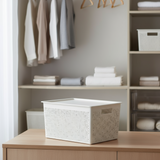 Storage Basket 20L With Lid Set Bohol Sky White