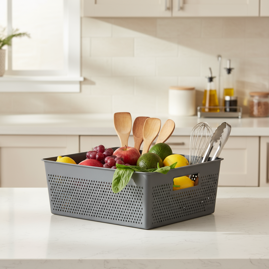 Storage Basket M 12L Bohol Anthracite Grey