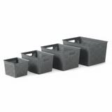 Storage Baskets 2x4L + 12L + 20L Bohol Anthracite Grey (Set of 4)