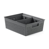Storage Baskets 2x4l + 12L Bohol Anthracite Grey (Set of 3)