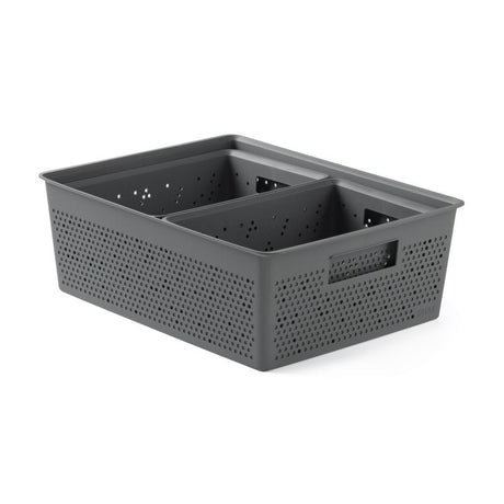 Storage Baskets 2x4l + 12L Bohol Anthracite Grey (Set of 3)