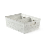 Storage Baskets 2x4l + 12L Bohol Sky White (Set of 3)