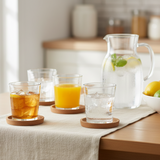 Striped Drinking Serving Glass 360ml (Set of 4)