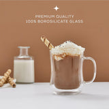 Double Wall Tea/Coffee Mug 250ml With Wooden Lid