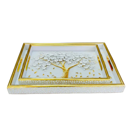Wooden Serving Tray Tree (Set of 2)