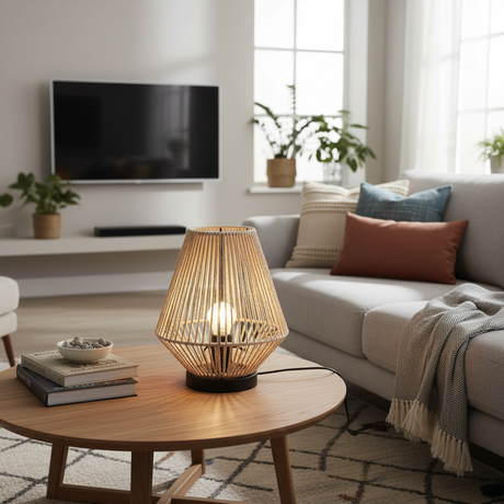 Table Lamp Pyramidal Rope