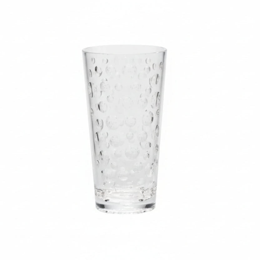 Tall Plastic Cup Dots 580ml Transparent