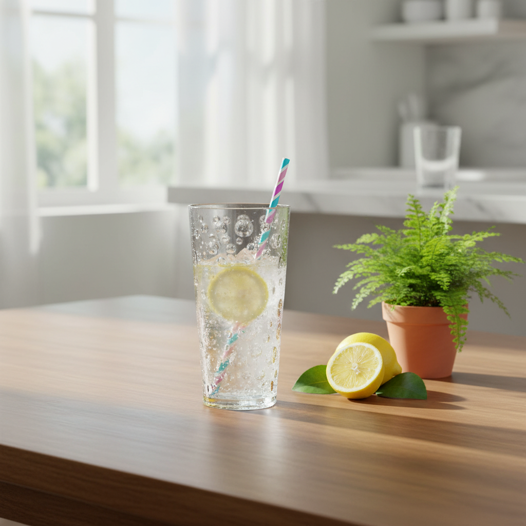 Tall Plastic Cup Dots 580ml Transparent